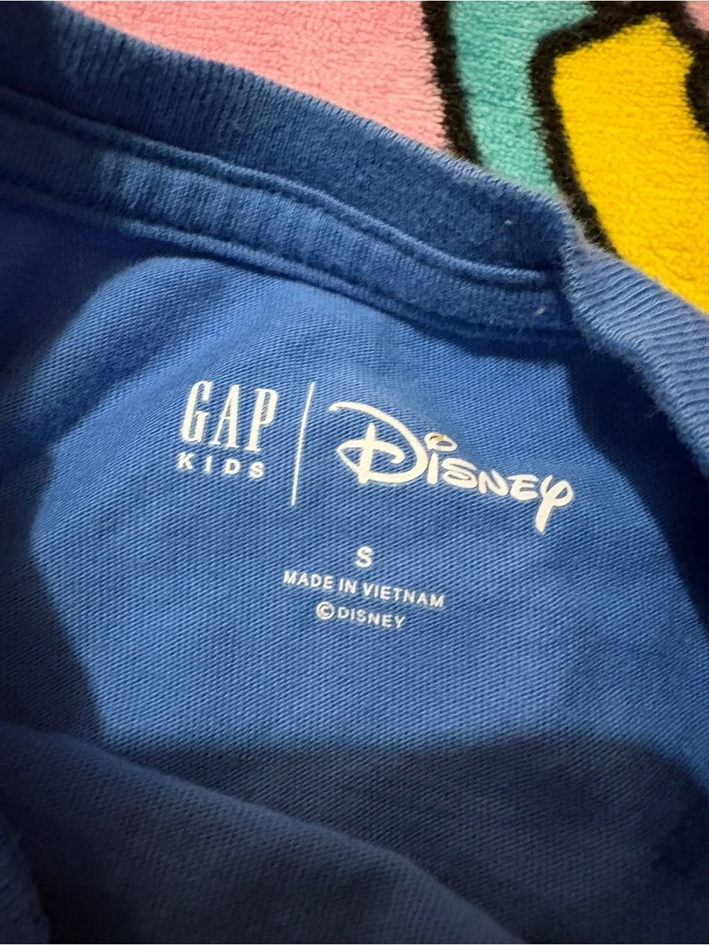 GAP Blue Mickey Mouse Graphic Tee with Yellow Shoes